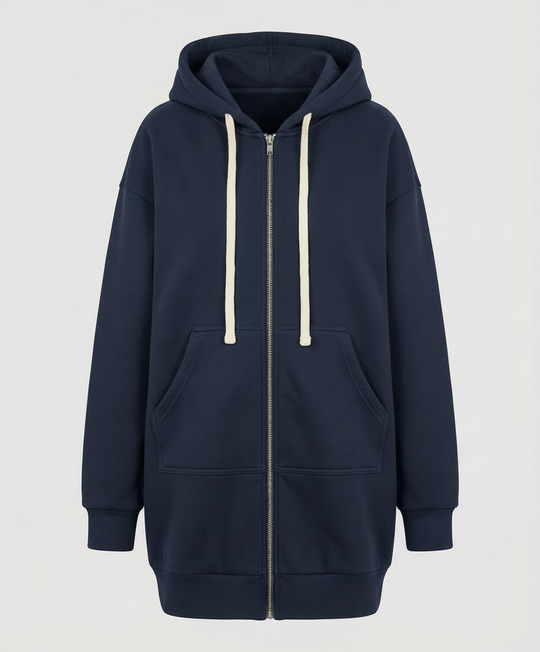 Heidi-Mode | Zip-Up Hoodie knielang
