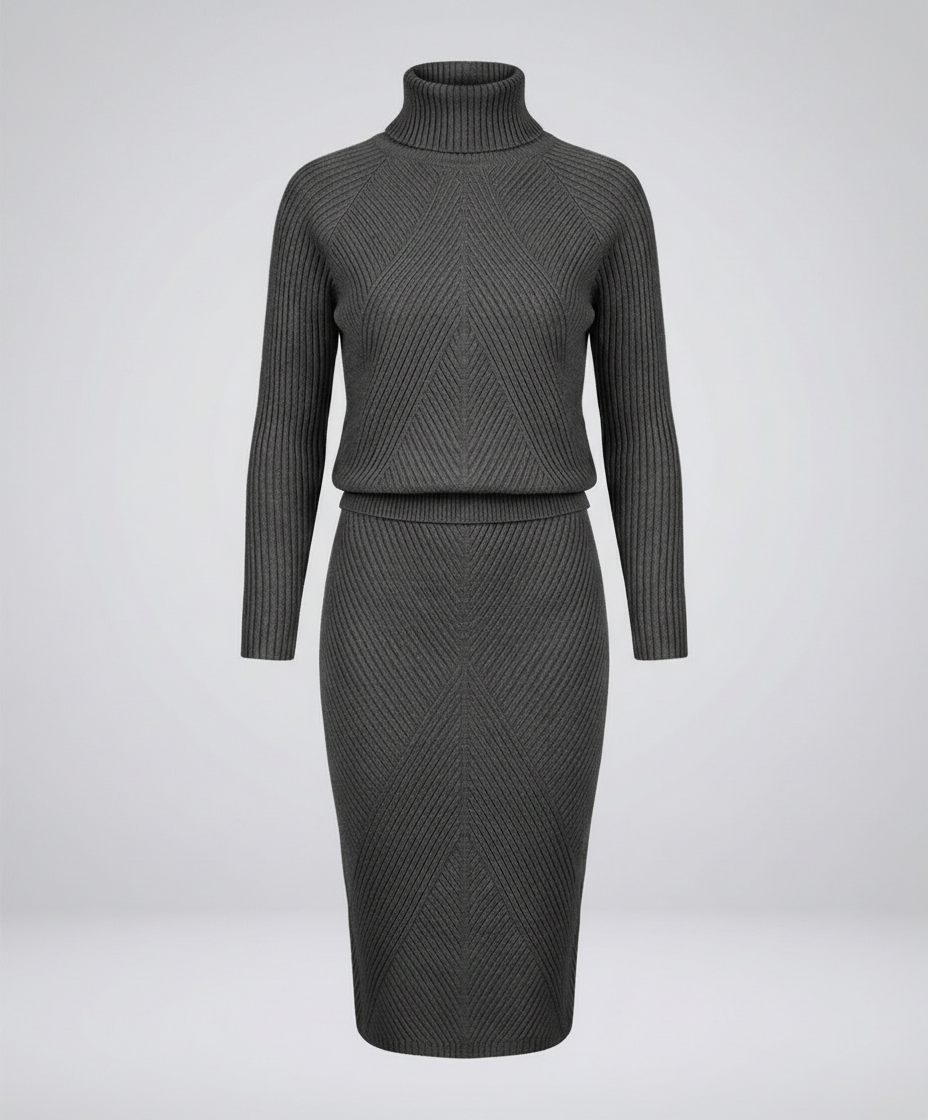 Gemütliches Strickkleid Damen | Heidi-Mode