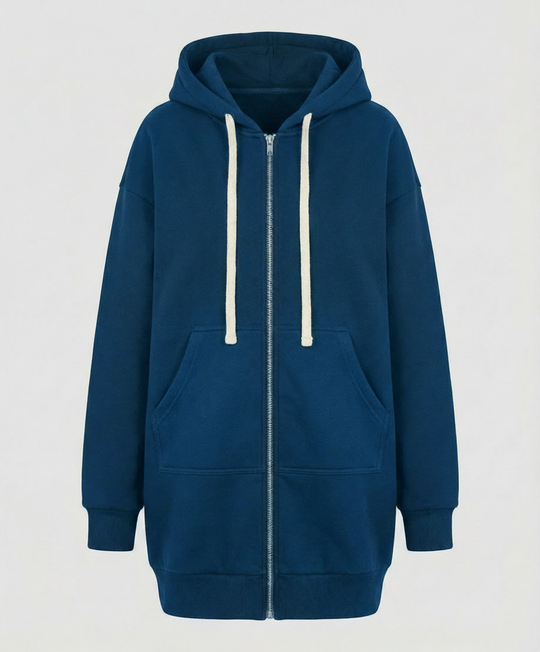 Heidi-Mode | Zip-Up Hoodie knielang