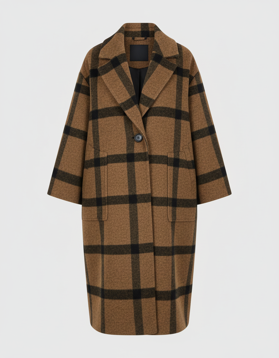 Eleganter Langer Wollmantel Damen | Heidi-Mode