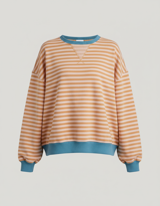 Gestreifter Oversized Pullover Damen | Heidi-Mode