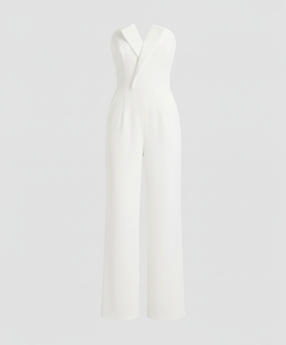 Ärmelloser V-Ausschnitt Overall | Heidi-Mode