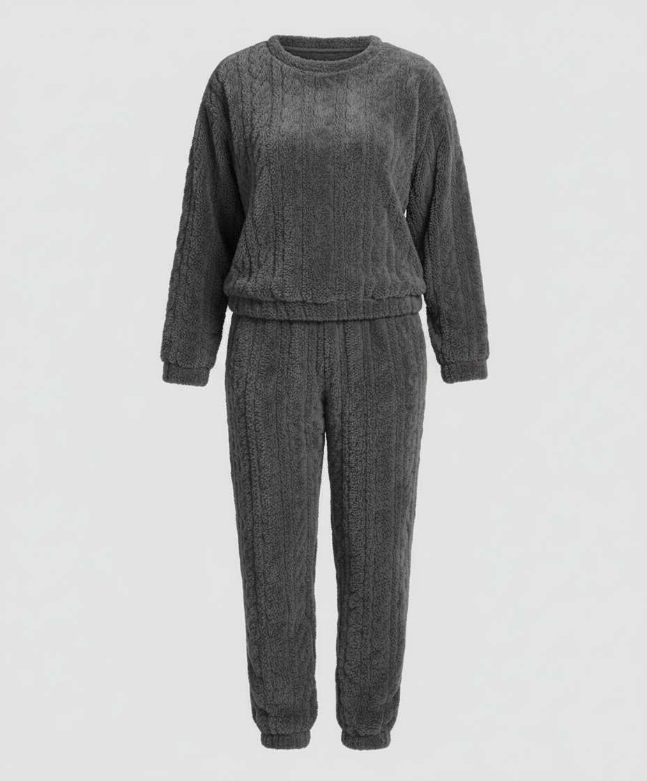 Kuscheliges Damen Fleece-Pyjama-Set | Heidi-Mode
