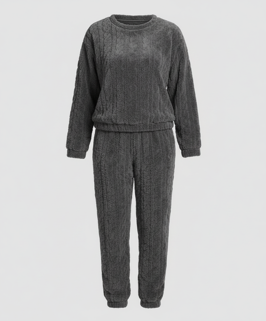 Kuscheliges Damen Fleece-Pyjama-Set | Heidi-Mode