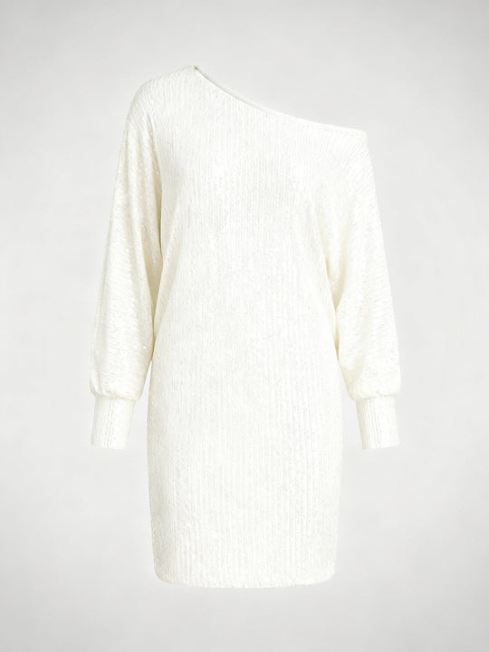 Glamouröses Kontrast Paillettenkleid Damen | Heidi-Mode