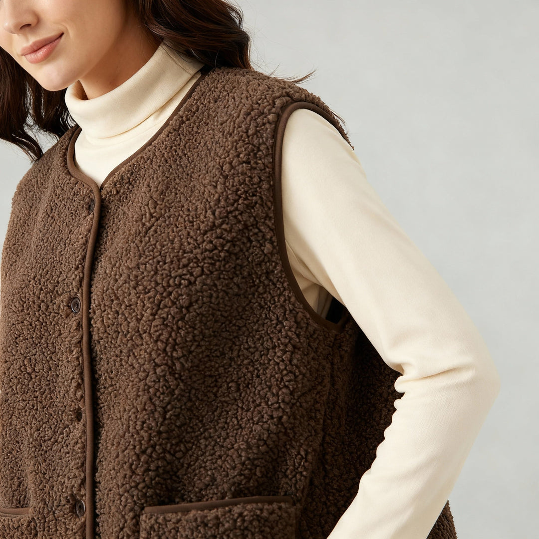 Winter Warme Elegante Fleece Weste Damen | Heidi-Mode