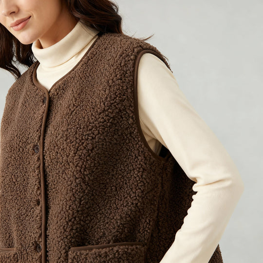 Winter Warme Elegante Fleece Weste Damen | Heidi-Mode