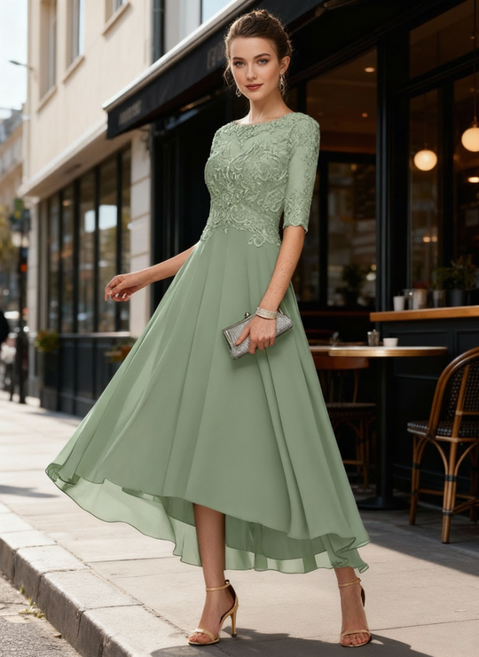 Satin Eleganz Abendkleid