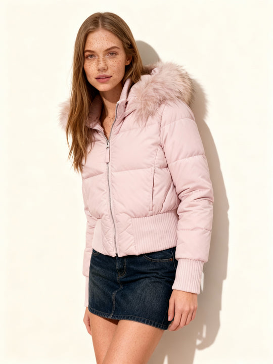 Cropped Gefütterte Winterjacke