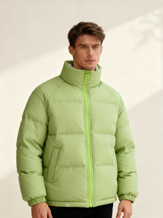 Ultrawarm Fleecegefüttert Streetwear Pufferjacke – Winter Thermo Komfort Herrenjacke