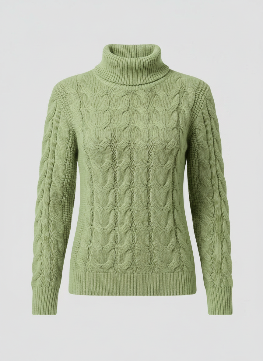 Zopfmuster Rollkragenpullover Damen | Heidi-Mode