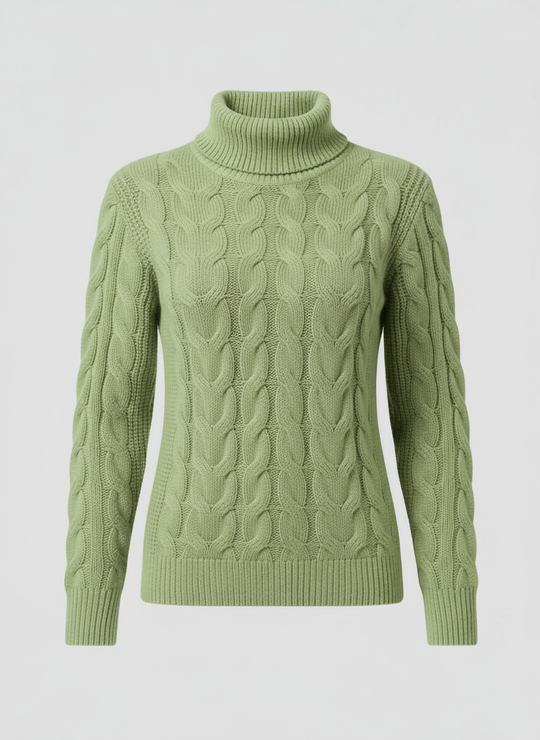 Zopfmuster Rollkragenpullover Damen | Heidi-Mode