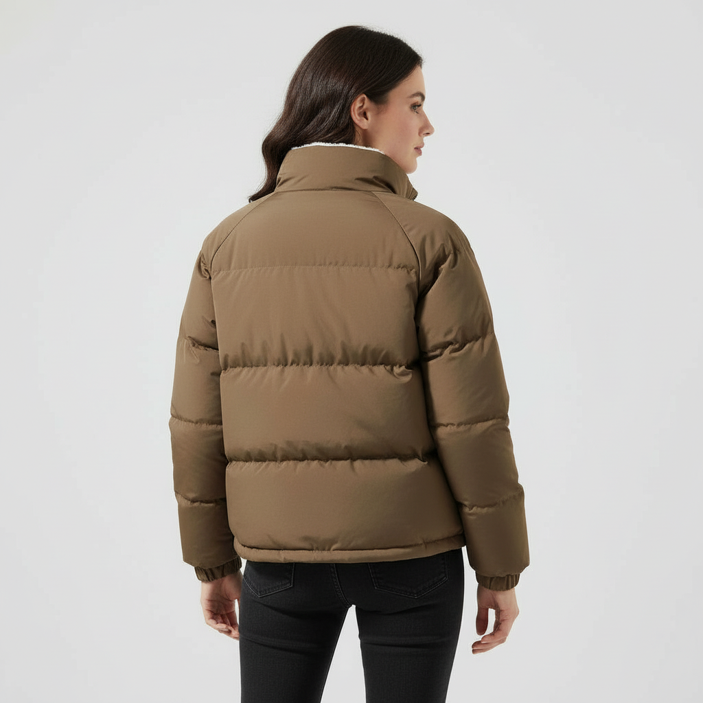 Warm Fleecegefüttert Leicht Pufferjacke Damen | Heidi-Mode