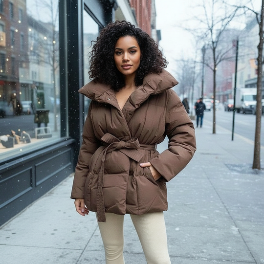 Elegante Taillierte Damen Stehkragenjacke Kurz