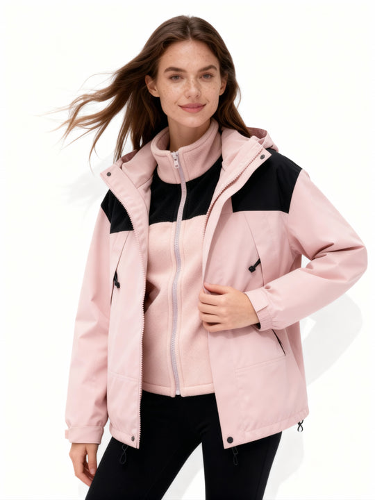 Vielseitige Fleece Kapuzenjacke