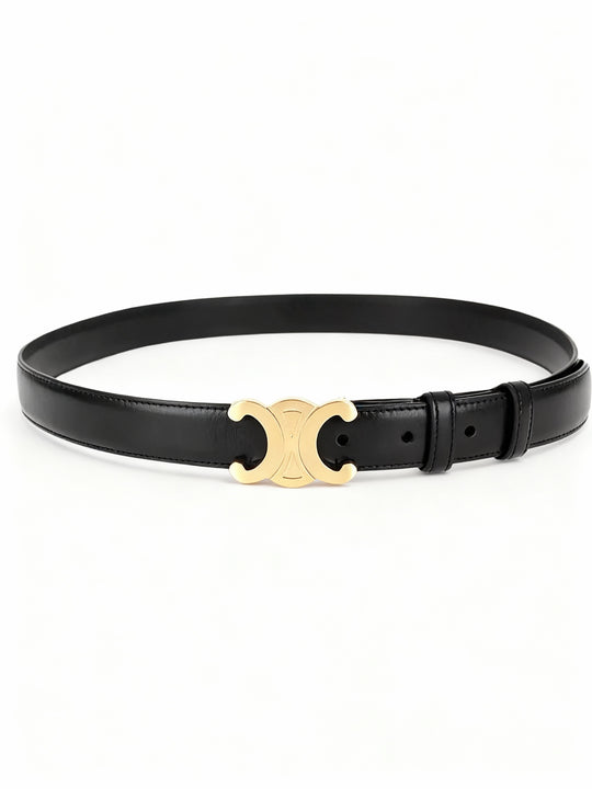 Heidi-Mode | Eleganter Damen Gürtel mit Goldener Schnalle – Veganes Leder & Zeitloses Design