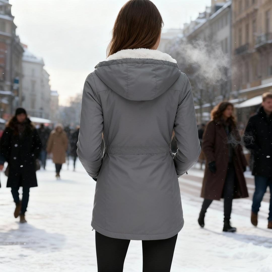 Wasserfeste Thermo Komfort Langmantel Winterjacke Damen