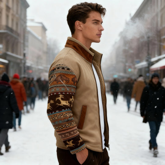 Merino-Fleecejacke Herren Leicht Warm