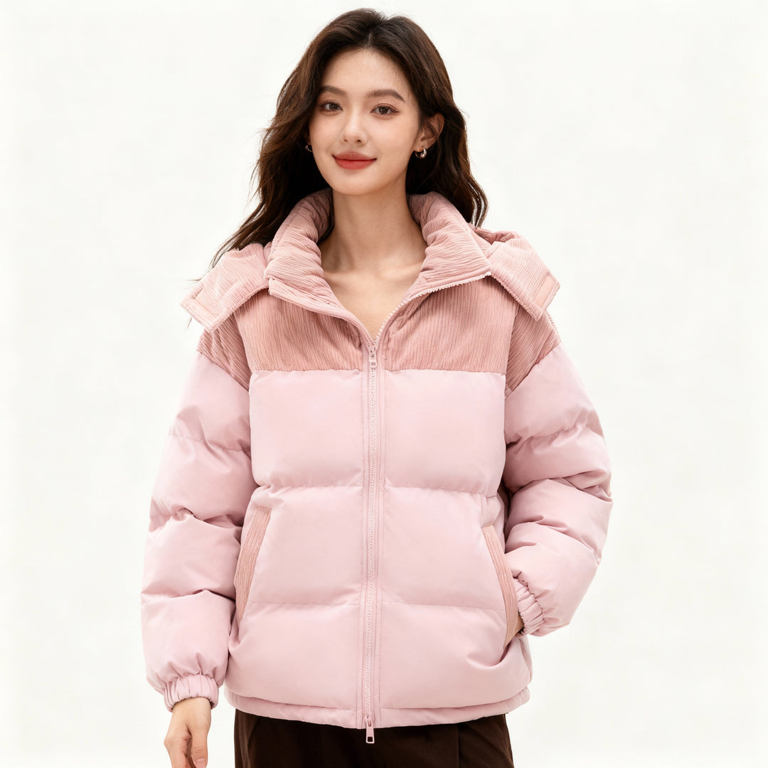 Damen isolierte Pufferjacke mit kuscheligem Innenfutter und verstellbarem Kapuzensystem – Heidi-Mode