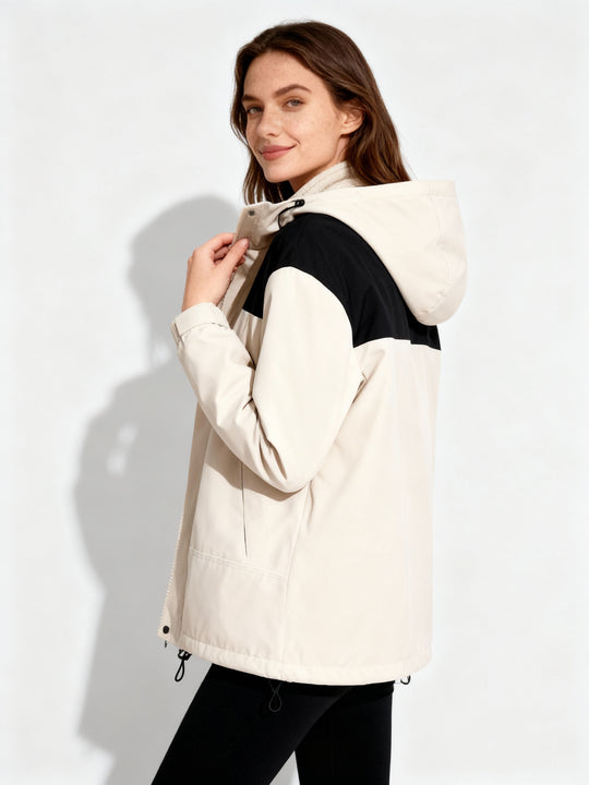 Vielseitige Fleece Kapuzenjacke