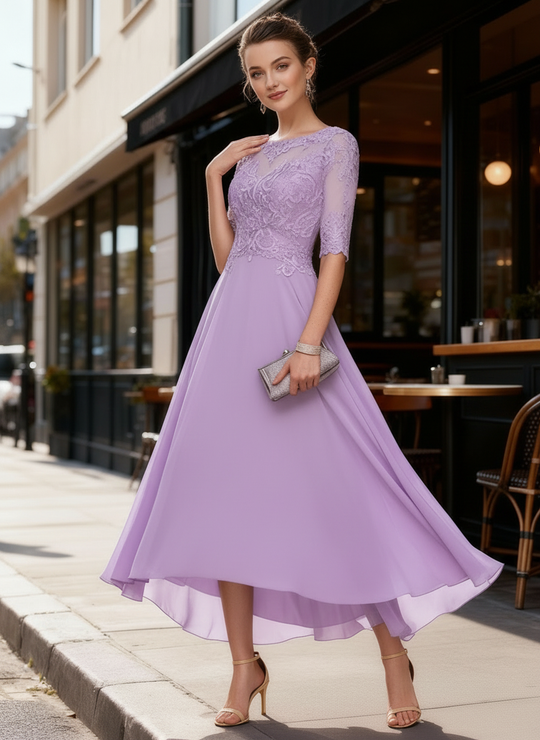 Satin Eleganz Abendkleid