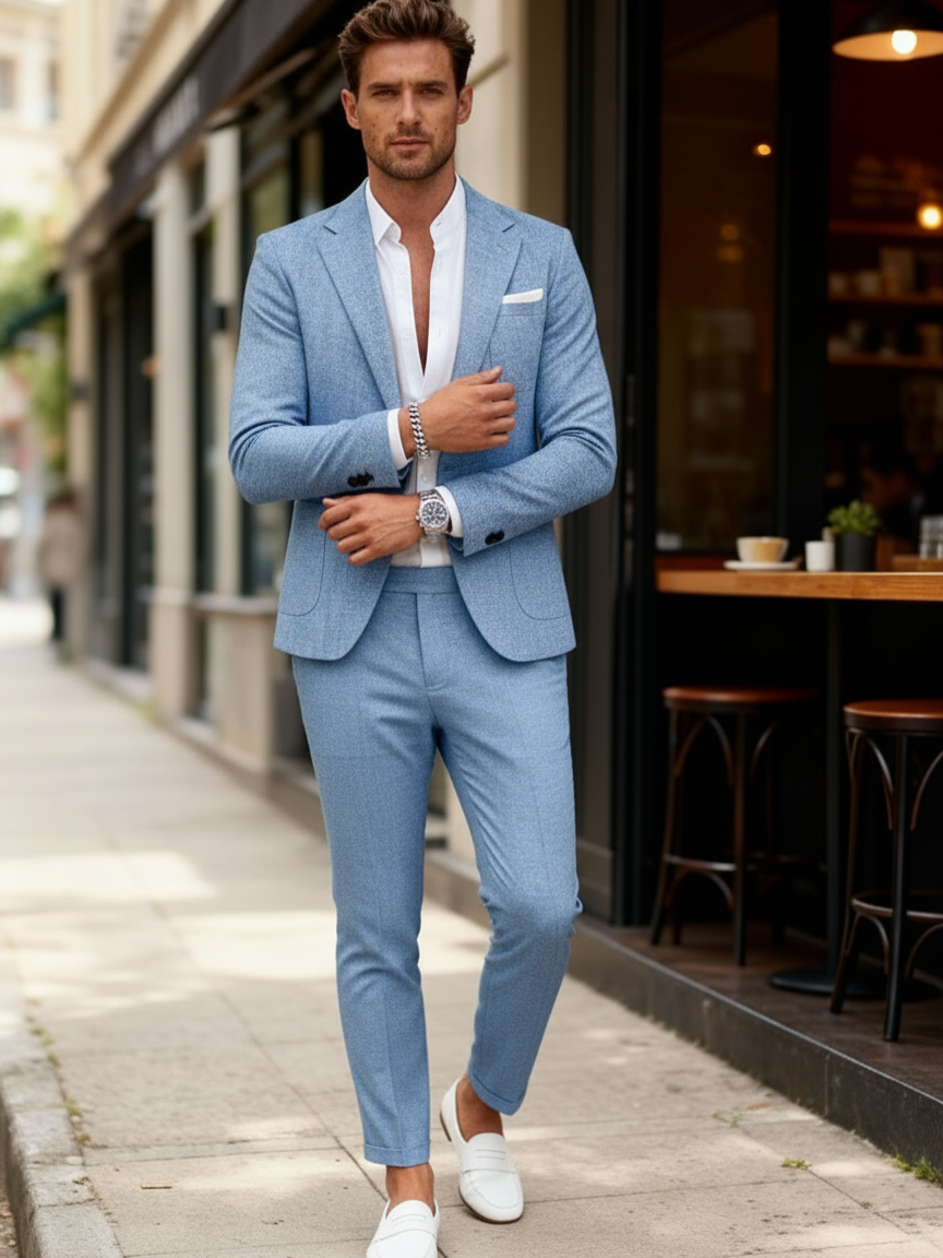 Heidi-Mode | Stilvolles Leinen Herrenanzug