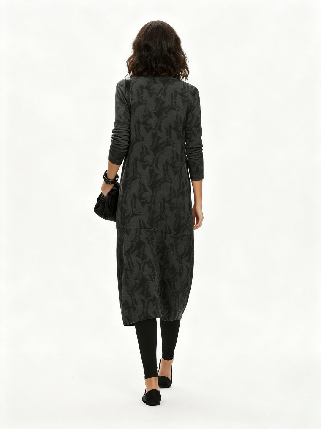 Bedrucktes Winter Strickkleid