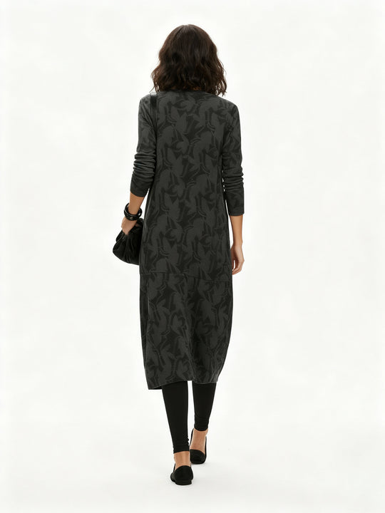 Bedrucktes Winter Strickkleid