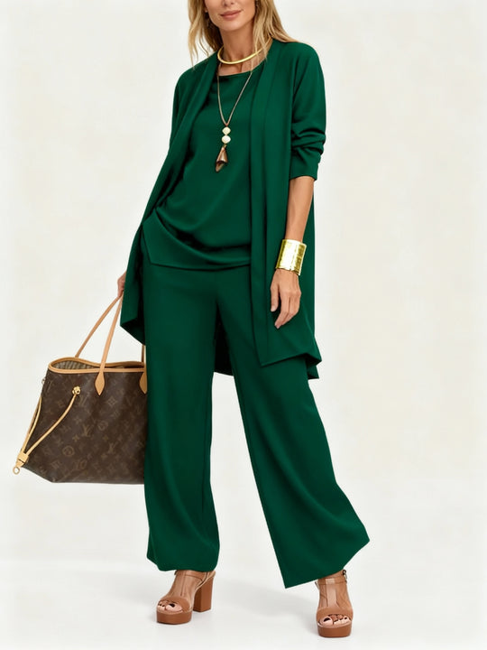 Heidi-Mode | Dreiteiliges Set – Oberteil & Hose für Damen