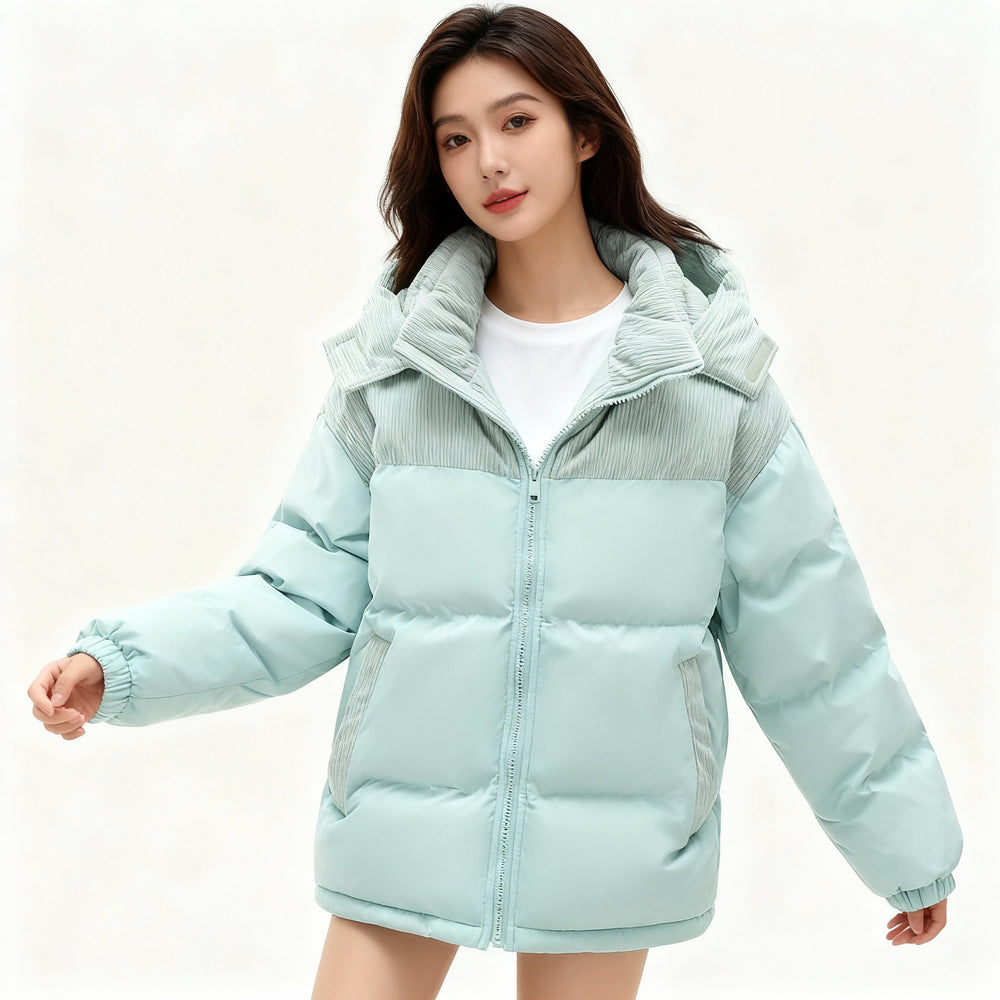 Damen isolierte Pufferjacke mit kuscheligem Innenfutter und verstellbarem Kapuzensystem – Heidi-Mode