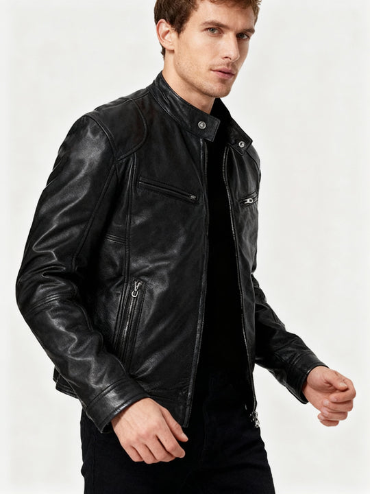 Herren Jacke mit Innenfutter, Taschen und verstellbaren Bündchen – Freizeit- und Alltagsjacke