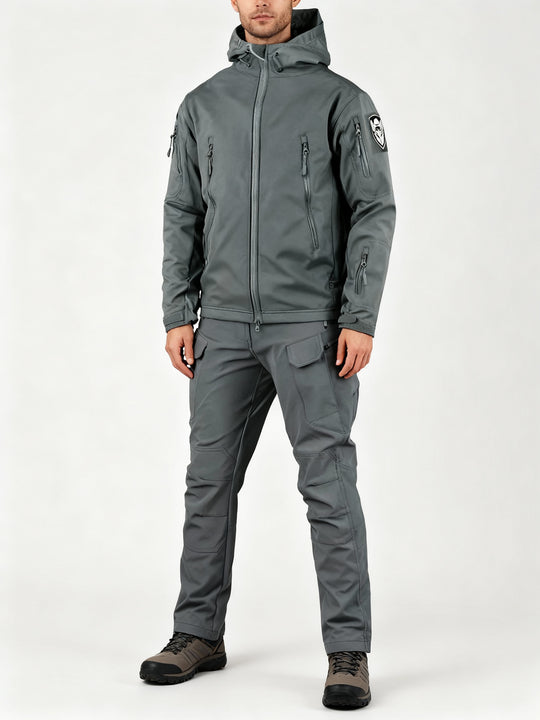 Herren multifunktionale Jacke mit Fleece-Innenfutter und Reißverschluss – Heidi-Mode