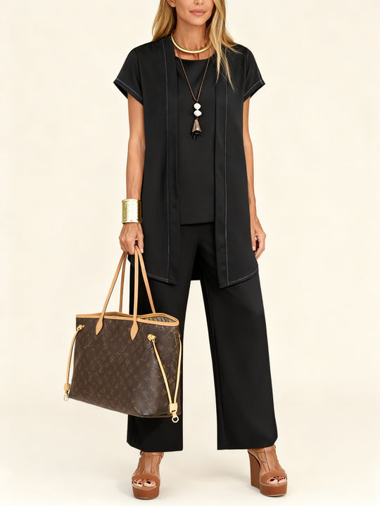 Heidi-Mode | Dreiteiliges Set – Oberteil & Hose für Damen