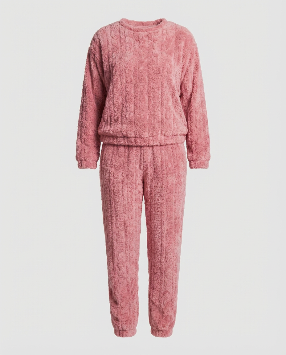 Kuscheliges Damen Fleece-Pyjama-Set | Heidi-Mode