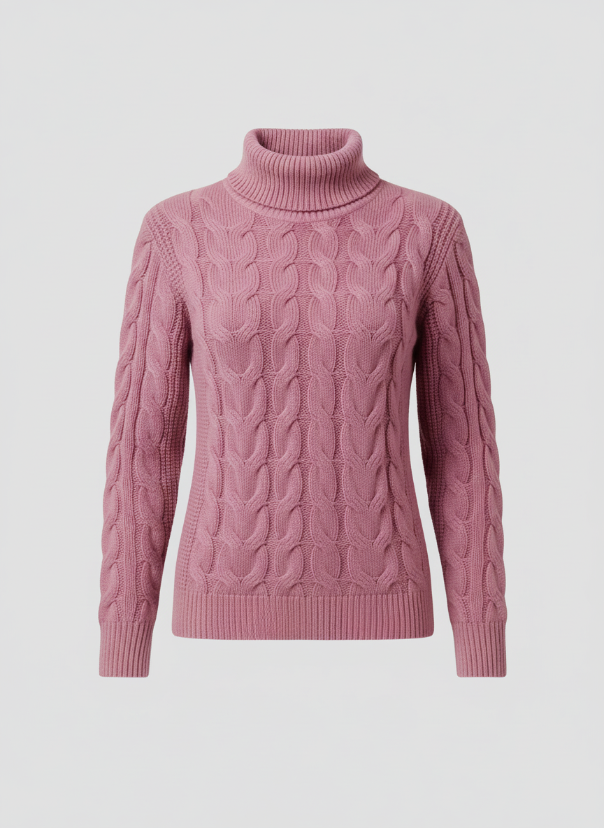 Zopfmuster Rollkragenpullover Damen | Heidi-Mode