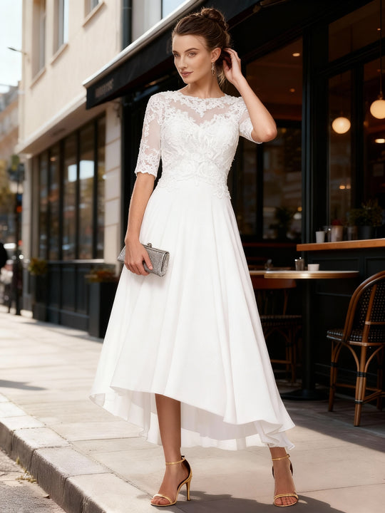 Satin Eleganz Abendkleid