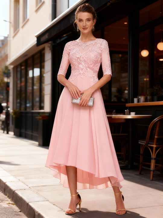 Satin Eleganz Abendkleid