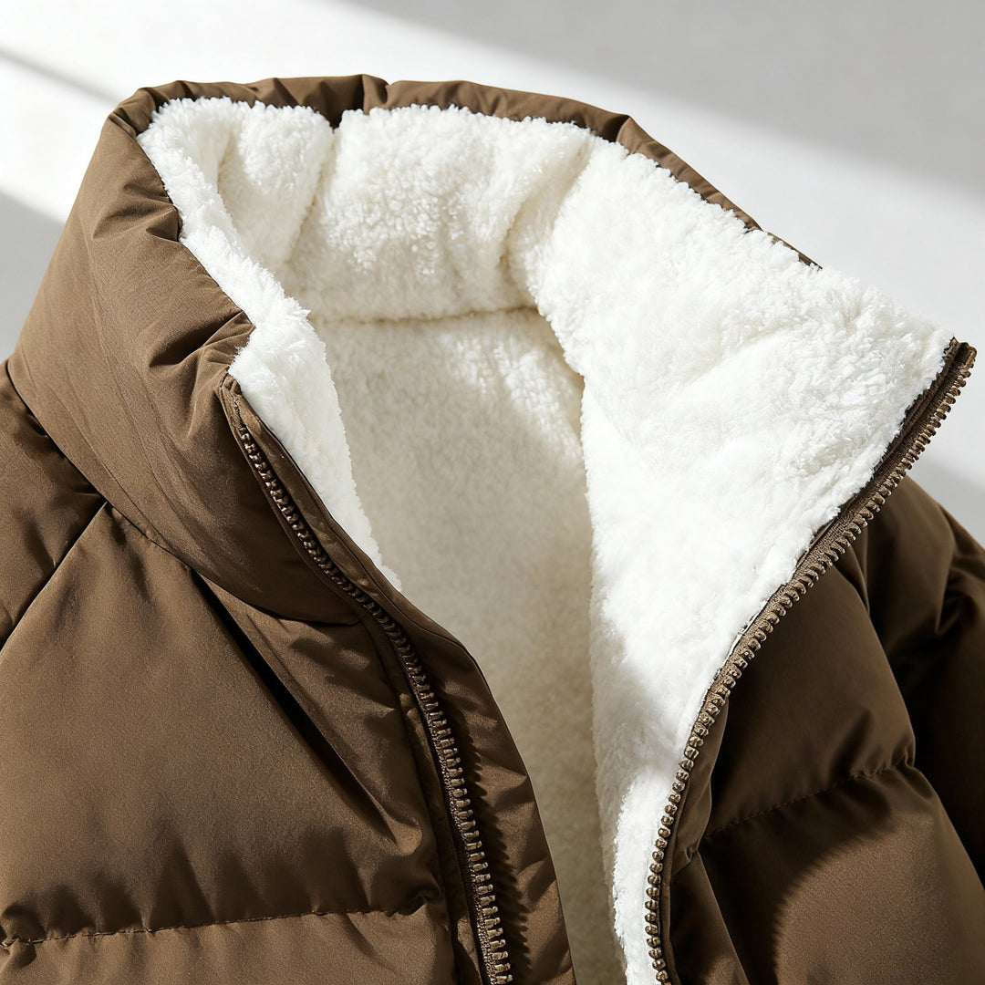 Warm Fleecegefüttert Leicht Pufferjacke Damen | Heidi-Mode