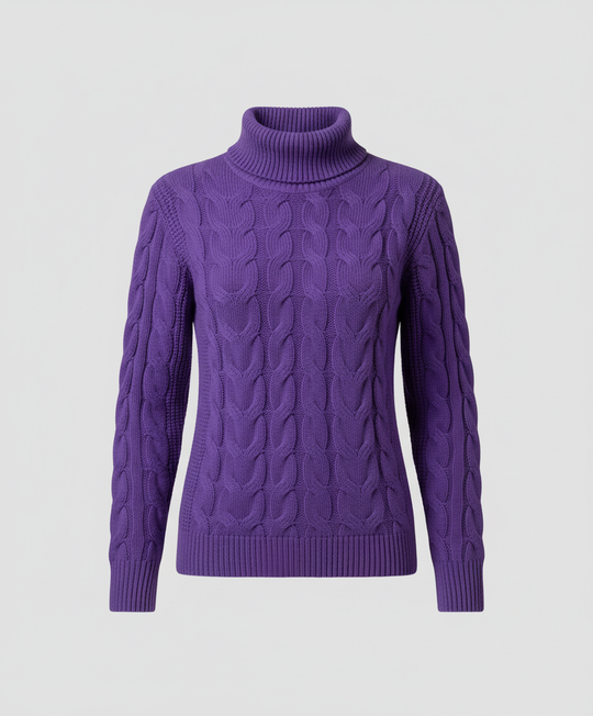 Zopfmuster Rollkragenpullover Damen | Heidi-Mode