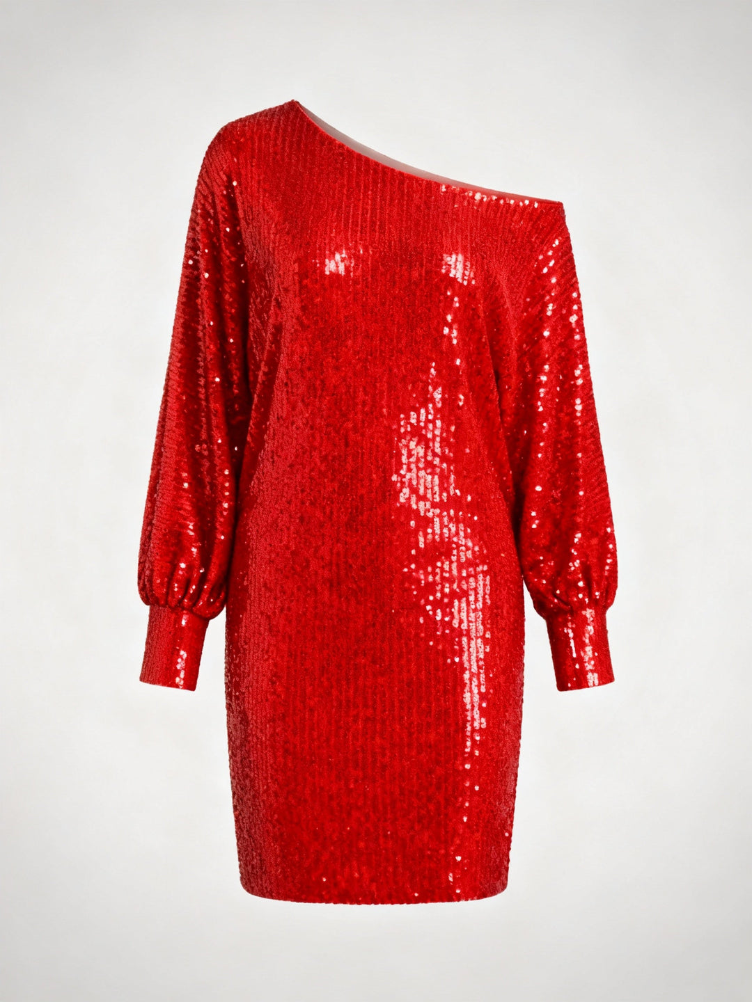 Glamouröses Kontrast Paillettenkleid Damen | Heidi-Mode