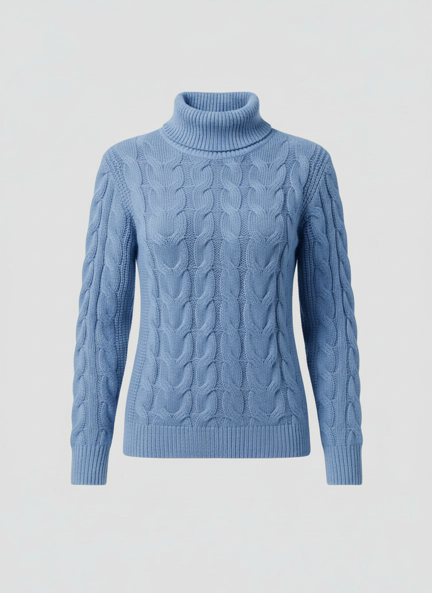 Zopfmuster Rollkragenpullover Damen | Heidi-Mode