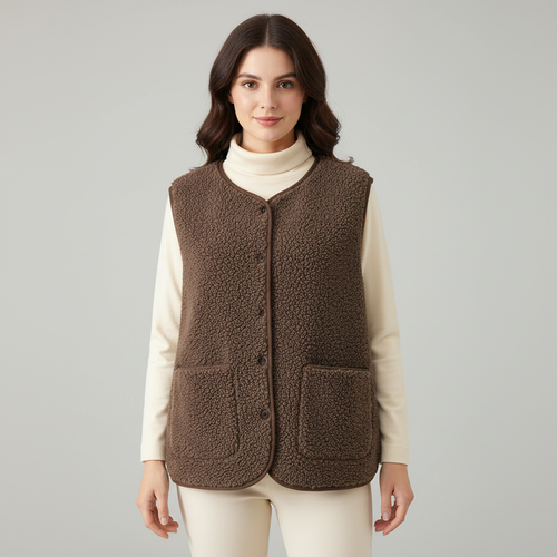Winter Warme Elegante Fleece Weste Damen | Heidi-Mode