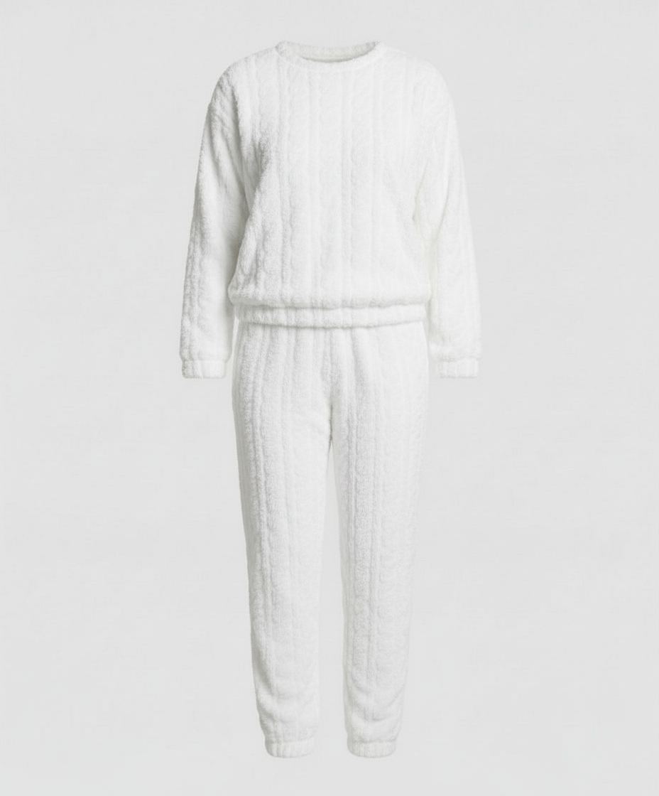 Kuscheliges Damen Fleece-Pyjama-Set | Heidi-Mode