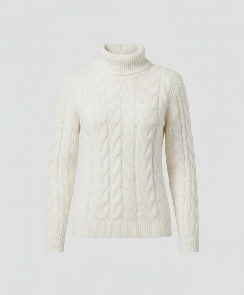 Zopfmuster Rollkragenpullover Damen | Heidi-Mode