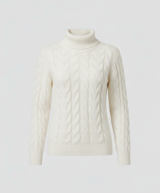 Zopfmuster Rollkragenpullover Damen | Heidi-Mode