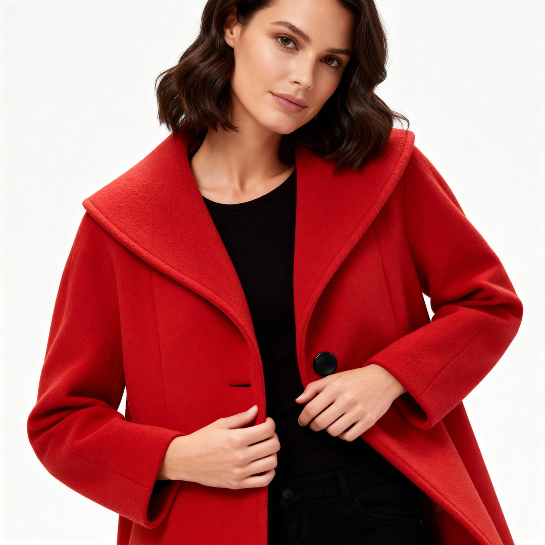 Winddichter Damenmantel mit Schalkragen | Heidi-Mode