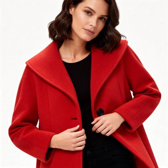 Winddichter Damenmantel mit Schalkragen | Heidi-Mode