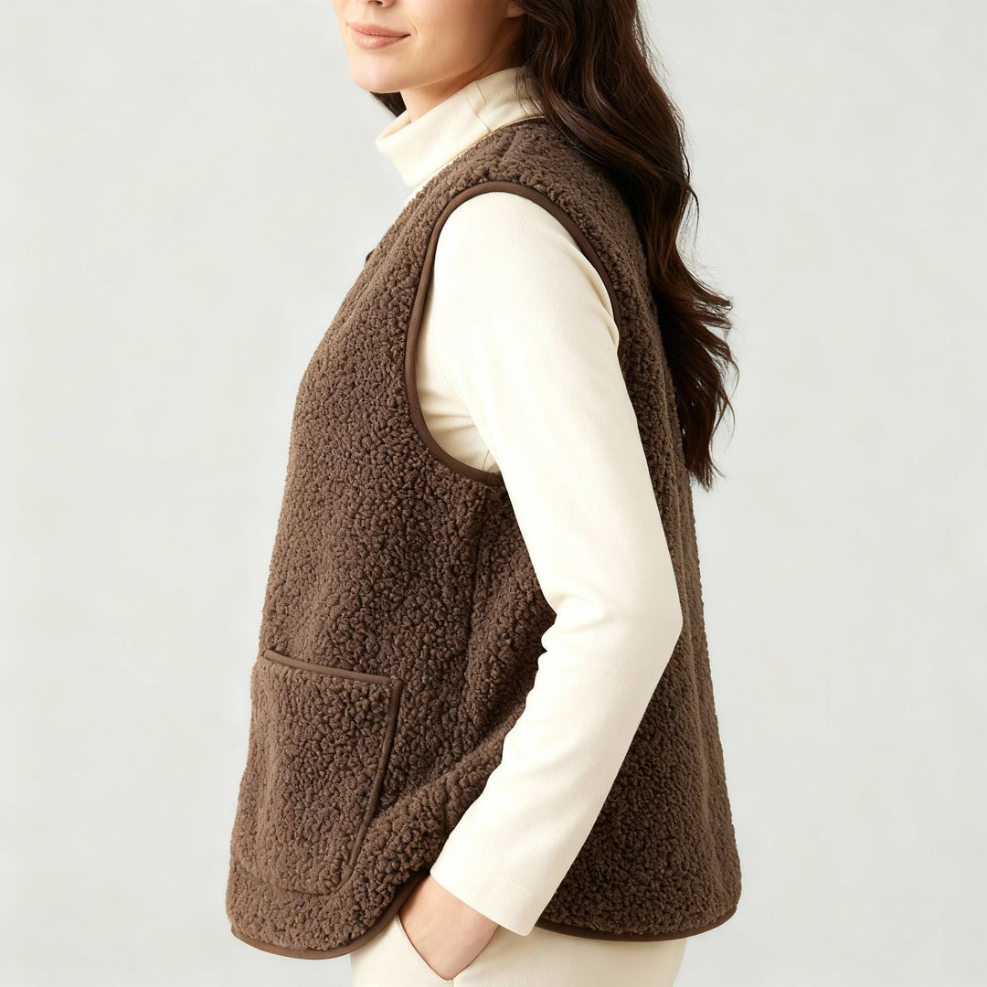 Winter Warme Elegante Fleece Weste Damen | Heidi-Mode