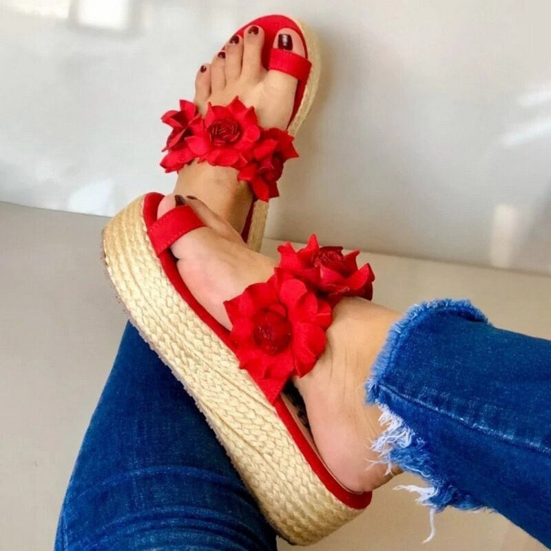 Heidi-Mode | Elegante Damen Sandalen mit Floralem Design und Akzenten