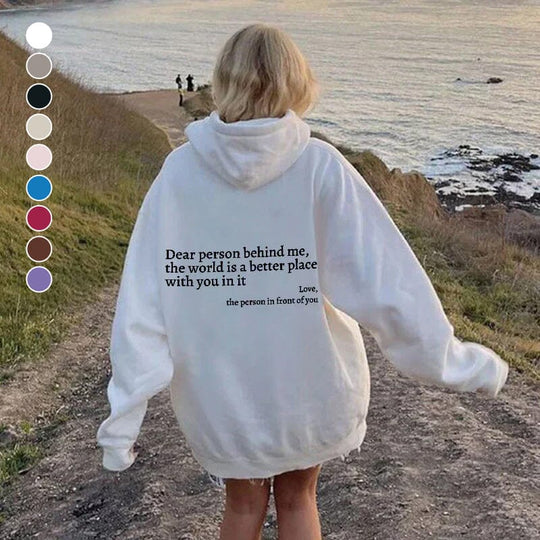 Heidi-Mode - "Liebe Person hinter mir" Hoodie für Frauen